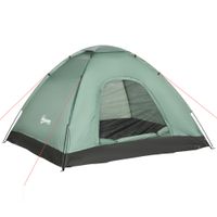 outsunny tienda de camping 2 personas camuflaje tienda domo ligera ventilada facil de montar con puertas con cremallera   aosom espana