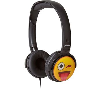 GV-EMJ11 EarMOJI?s Cheeky Face Kids Headphones - Black, Black