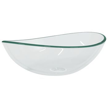 Lavabo De Vidrio Templado Transparente 54,5x35x15,5 Cm Vidaxl