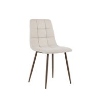 silla de comedor de tela beige 43 cm x 88 cm