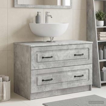 Vidaxl Mueble De Lavabo Para Baño Utrecht Gris Hormigón