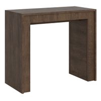 consola extensible 90x42198 cm efecto madera nogal