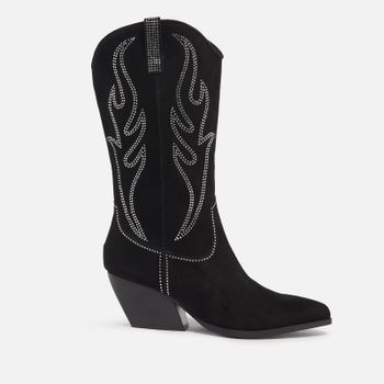 Steve Madden Women's Walkover Embellished Suede Western Boots - UK 4