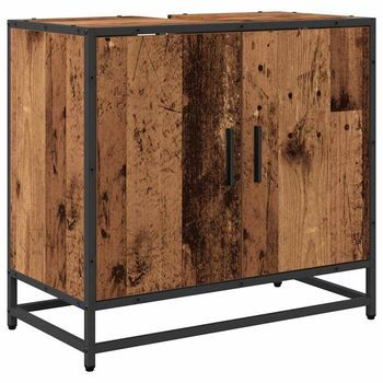 Mueble De Lavabo Para Baño Madera Envejecida 65 X 33 X 60 Cm Vidaxl