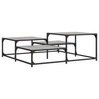 mesa de cafe - mesa de centro madera de ingenieria gris sonoma 107x107x40 cm