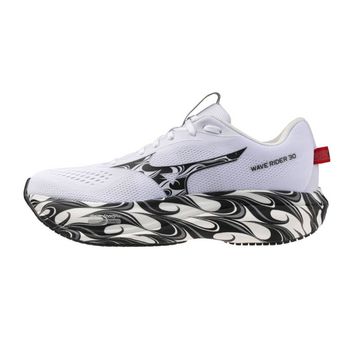 Zapatillas Mizuno Wave Rider 30 Blanco Negro AW26 Unisex, Talla 44.5 - EUR