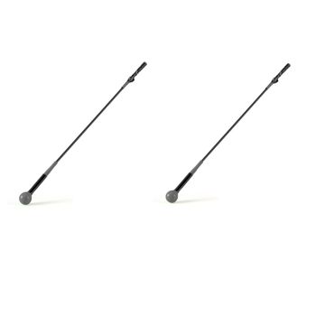Costway Set de 2 Entrenadores de Swing de Golf Empuñadura Ergonómica Fibra de Vidrio para Diestros Longitud 120 cm Gris