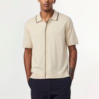 nn07 nolan cotton-knit polo shirt - l