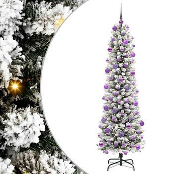 Árbol De Navidad Artificial Blanco 210 Cm Pvc, Metal Y Plástico Vidaxl