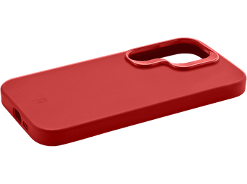 Funda móvil - CellularLine SENSATION+, Para Samsung Galaxy S25 Ultra, Con borde elevado protector de lentes, Tecnología antibacteriana, Rojo