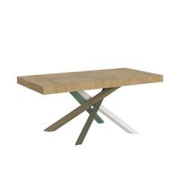 mesa extensible 90x180440 cm volantis roble natural estructura multicolor 4a