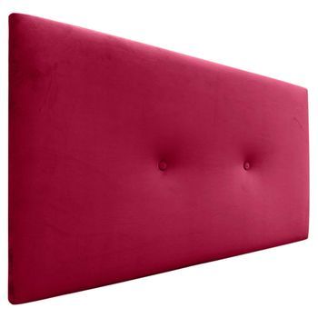 Dhome Cabecero De Terciopelo Liso Con Botones 80x50 Camas 80/90 - Rojo