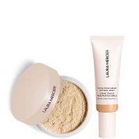 laura mercier mini translucent loose setting powder ultra blur and tinted moisturiser natural dewy spf 30 duo various shades - 2w citrine