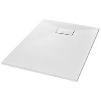 plato de ducha smc blanco 100x70 cm vidaxl
