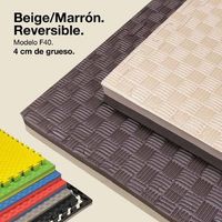 jowy 6 piezas 6m2 tatami puzzle 4cm 100x100cm r superficie r5 lineasr marronbeige