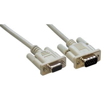 Cable VGA MCL HD15 Macho/Hembra 2 m Gris