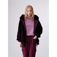 liu jo chaquetas cazadora oversize en teddy para mujer