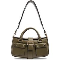 lancel bolso de mano bolso de mano multipocket s de cuero caqui para mujer