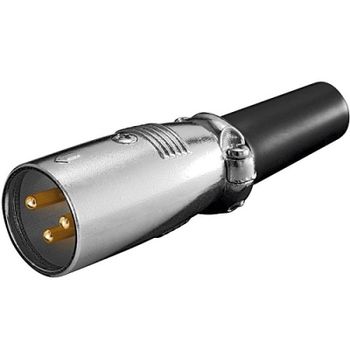 Goobay Conector XLR 3 Pines Macho Gris