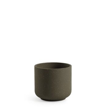 Macetero decorativo de cemento granito marrón h19