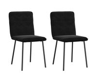vidaxl sillas de comedor 2 unidades terciopelo negro