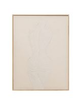 cuadro decorativo pintado a mano al oleo marco marron claro 60x80cm