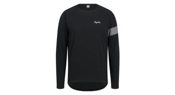 Camiseta de manga larga mtb rapha trail windblock negro gris