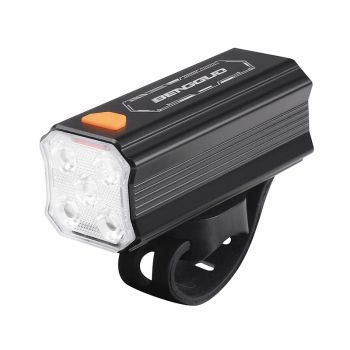 BENGGUO 400LM Faro de bicicleta de aleación de aluminio 5 LED Type-C recargable a prueba de agua para bicicleta de monta