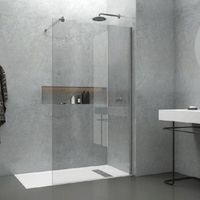 panel fijo de ducha peterson  110 cm cristal transparente