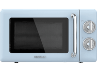 microondas con grill - cecotec proclean 3110 retro 700 w 6 niveles luz interior 20 l azul