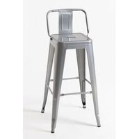 pack 4 taburetes torix respaldo 100 cm de acero reforzado 1003030 cm - gris metalizado