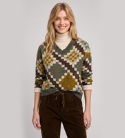 pennyblack para mujer 2621366593200 jersey jacquard de mezcla de mohair verde m casual poliamida manga larga