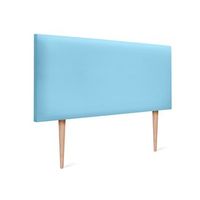 cabecero de polipiel liso 105x105cm con patas camas 105 - celeste