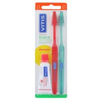 dentaid pack duplo cepillos vitis suave access  pasta 15 ml