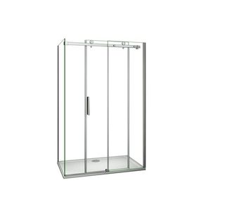 Aica mampara de ducha corredera+panel lateral,vidrio 8mm antical,(1425-1445)x(883-903)x1950mm
