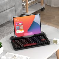teclado de membrana inalambrico ajazz af84 con base 24g bluetooth estilo maquina de escribir para hombre y mujer compatible con multiples sistemas