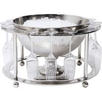 enfriador botellas bubbly time de aluminio plateado