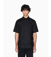 ax armani exchange para hombre xm001935af16631uc001 camisa jacquard negro m casual algodon manga corta