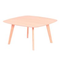 mesa de centro cuadrada en madera de roble
