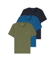 boss para hombre 50532470 set 3 camisetas interior azul verde s casual algodon manga corta