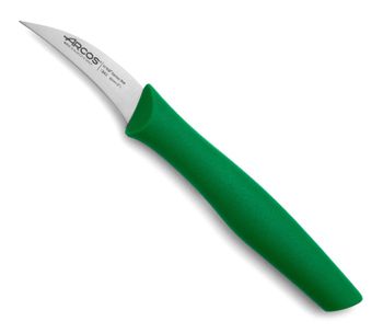 Cuchillo mondador de acero inoxidable 60 mm mango polipropileno verde