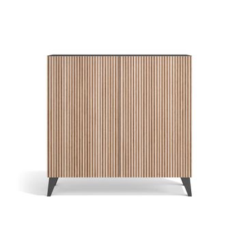 Zapatero melamina grafito puertas impresas vallado 87x90x27cm