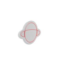 iluminacion led decorativa de plastico saturn rosa 46x30x2 cm