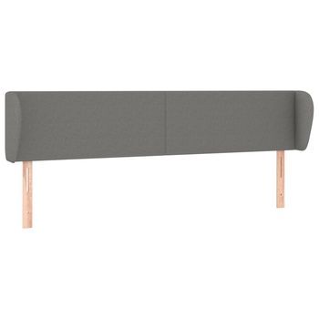 Cabecero De Tela Gris Oscuro 183x23x78/88 Cm Vidaxl