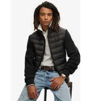 superdry para hombre m5012044a cazadora bomber hibrida de tejido polar storm negro s casual poliester reciclado