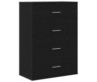 aparador - mueble de almacenamiento roble negro 60 x 31 x 84 cm madera de ingenieria es4986
