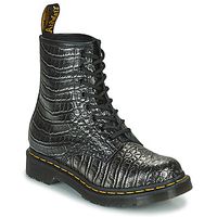 dr martens botines 1460 gunmetal wild croc emboss para mujer