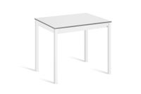 mesa de cocina alta fija 100x60 cm blanco pata blanco