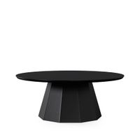 mesa tapa redonda con pata conica en negro