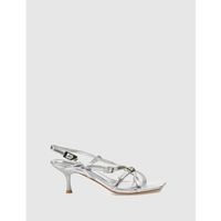 kamome trends zapatos de tacon sandalia xicane plata para mujer